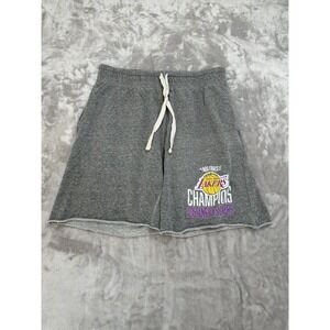 Los Angeles Lakers Sweat Shorts Men's Size Large Gray‎ 2020 Championship EUC
